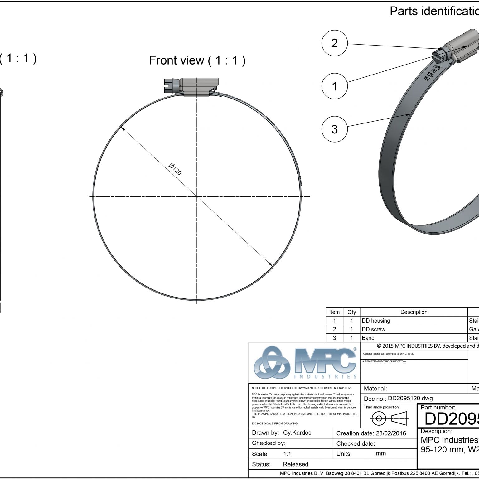 DD2095120 Worm gear clamps Tridon® Industries