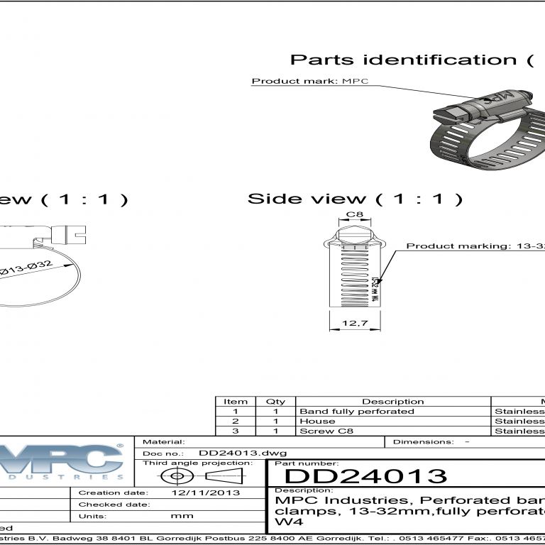 DD24013 Worm gear clamps Tridon® Industries